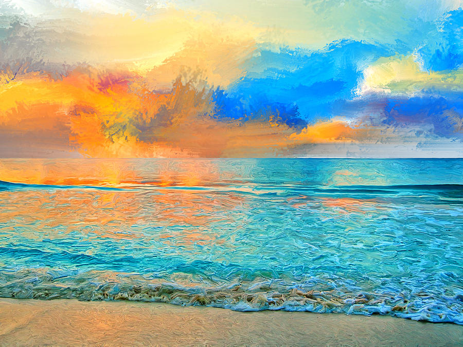 Bali Sunset Painting by Dominic Piperata
