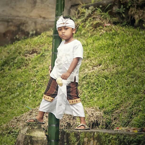 Beautiful Photograph - Balinese Boy In Tradisional Costume by Manan Din