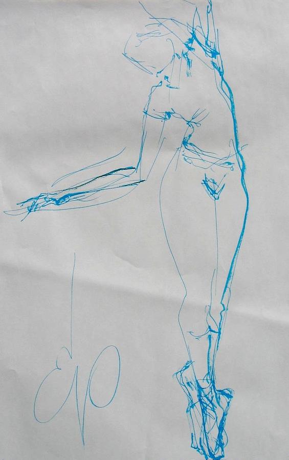 Nude Painting - Ballerina 8047 by Elizabeth Parashis