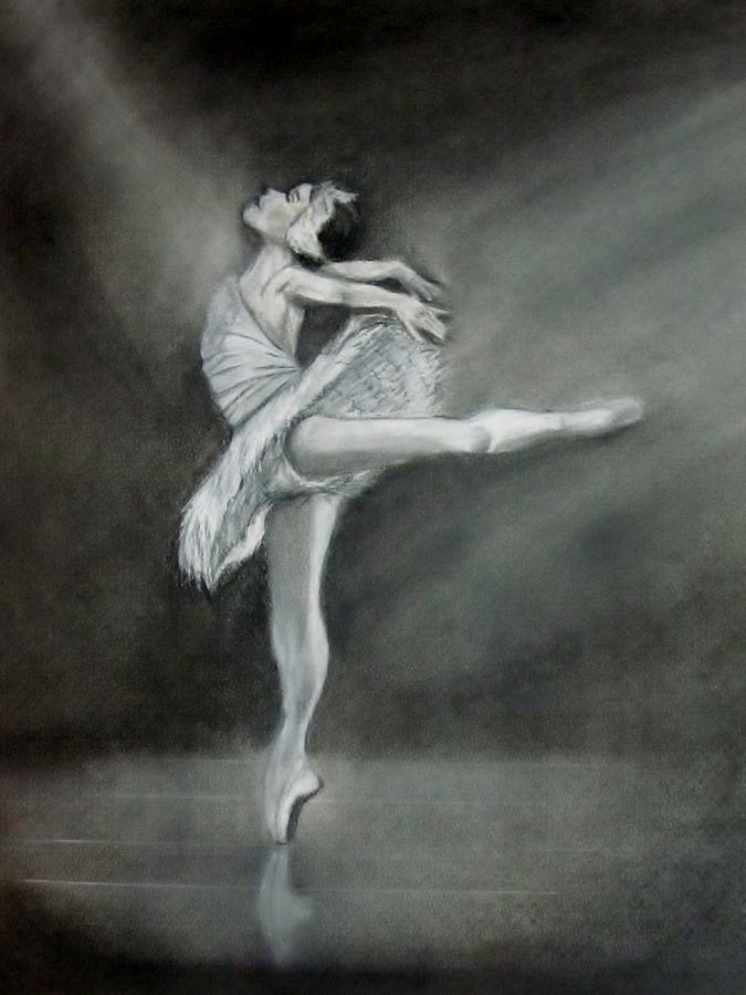 Ballerina Drawing - Ballerina by Hannah Ostman