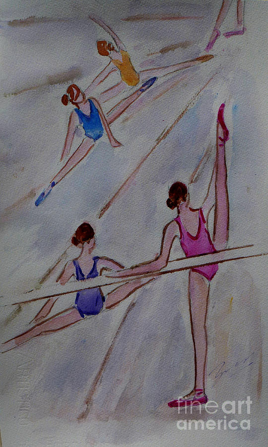 Ballerina Studio Painting by Xueling Zou