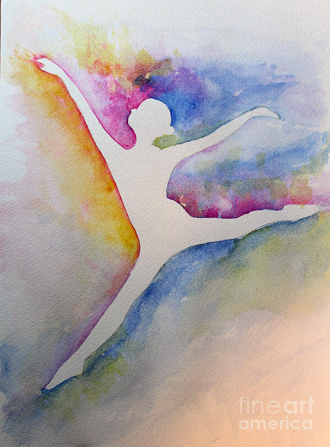 Ballet Leap 1 Painting by Carolyn Weir