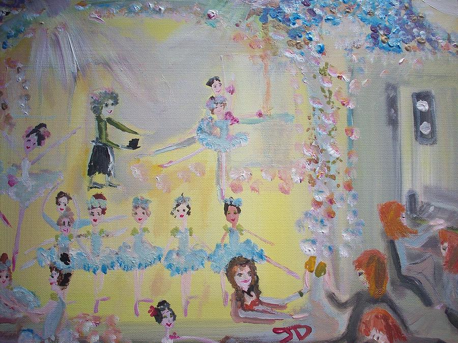 Balletic Tea time Painting by Judith Desrosiers