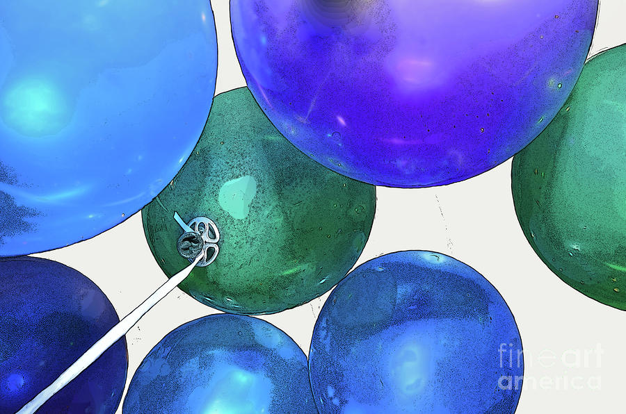 Ballons in Blue Photograph by Laura Mountainspring