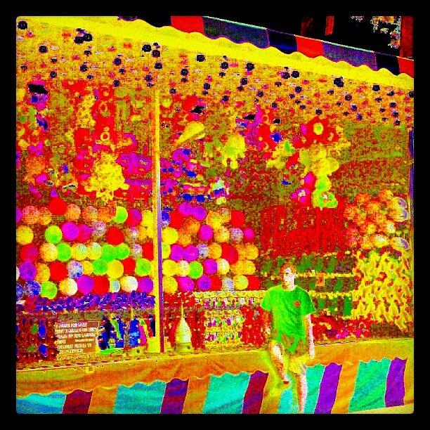 Abstract Photograph - Balloon Carny Game At The Carnival by Marianne Dow