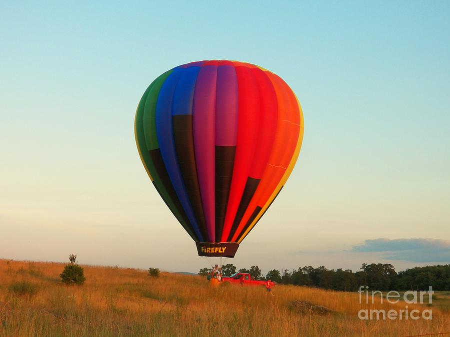 Balloon in Field Photograph by Joyce Kimble Smith