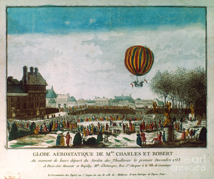 Ballooning, Paris, 1783 Photograph by Granger - Pixels