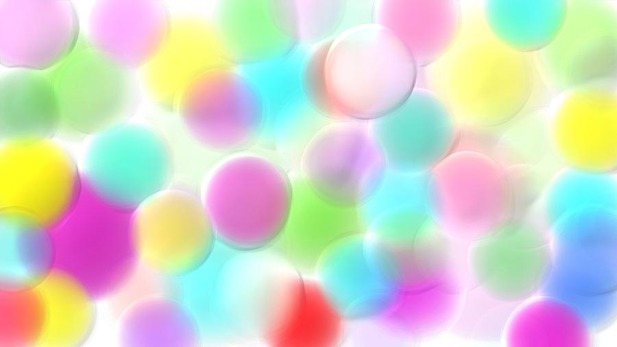 Ballons Digital Art - Balloons in the Sky by Rosana Ortiz