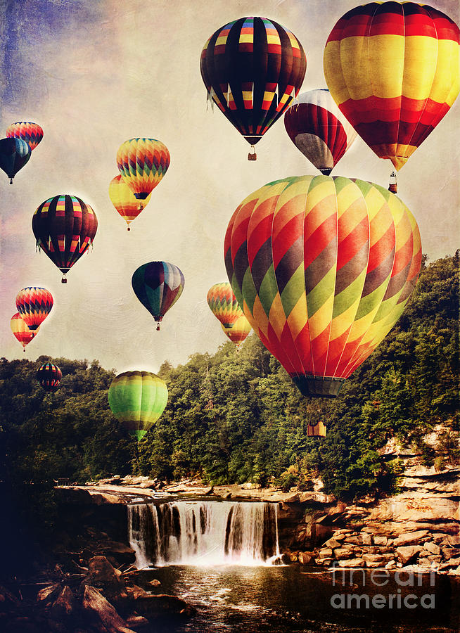 Balloons Over the Cumberland Photograph by Stephanie Frey