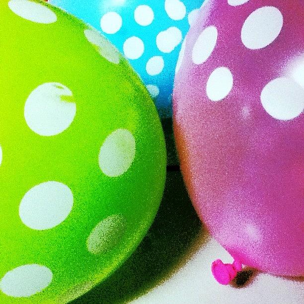 Polkadot Photograph - #balloons #polkadot #happy-birthday by Grace Murray
