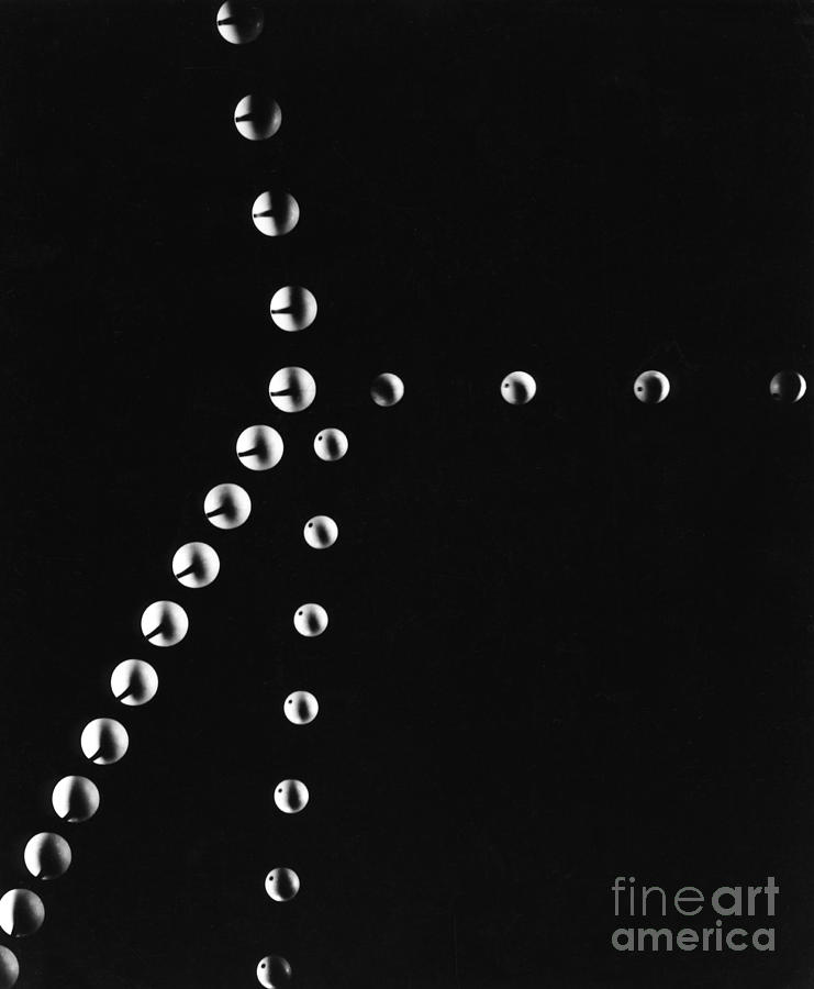 Balls In Motion Colliding Photograph by Berenice Abbott