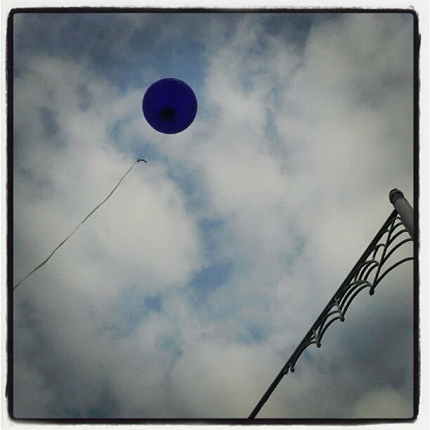 Blue Photograph - #baloon #blue #sky #mysky #lost #fly by Lisa Icha Chacha