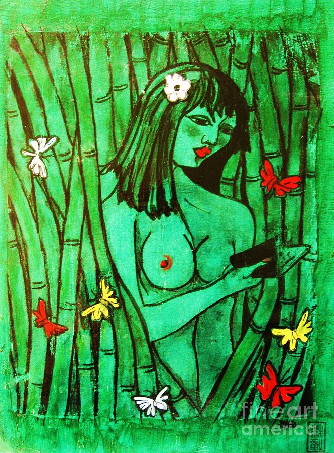 Bamboo Maiden Painting by Thea Recuerdo