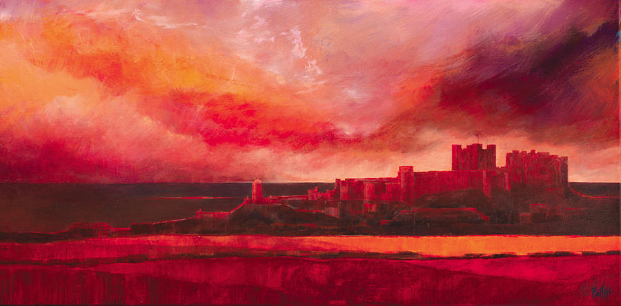 Bamburgh Castle Sunrise Painting by Peter Phillips - Fine Art America