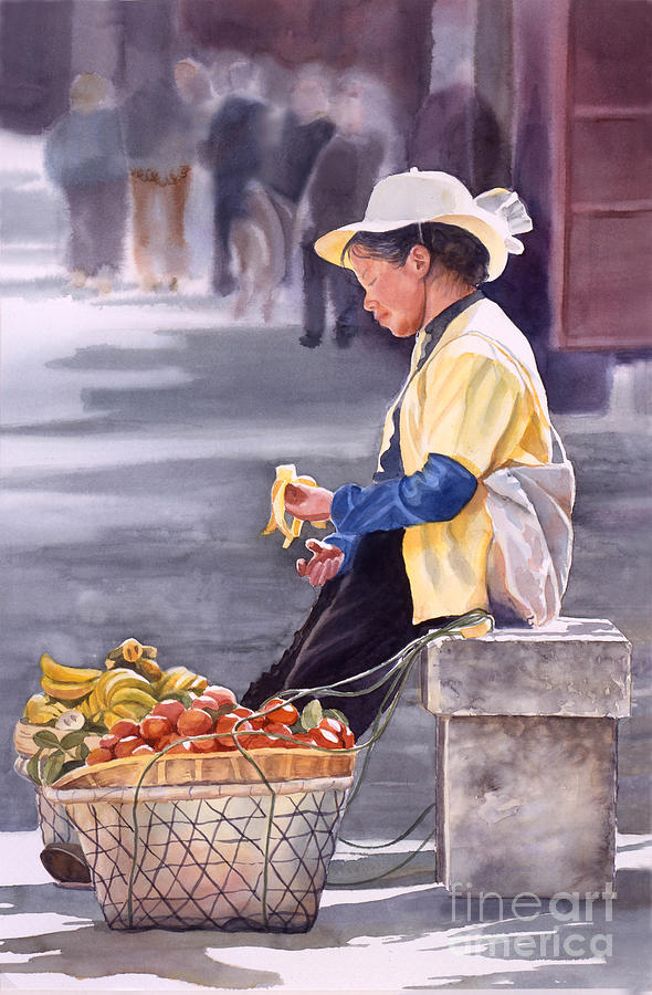 Fruit Painting - Banana Break by Sharon Freeman
