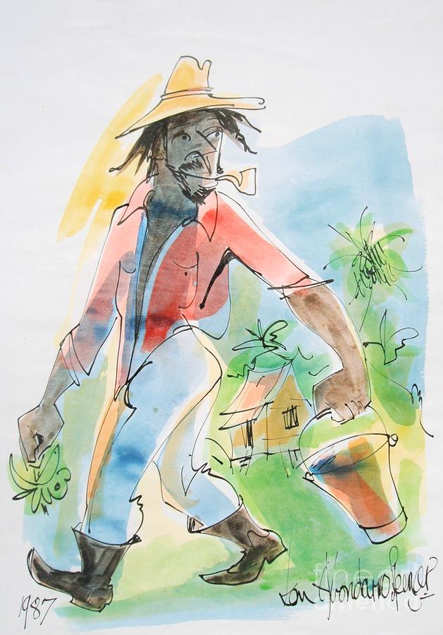 Bob Marley Painting - Banana Season by Carey Chen