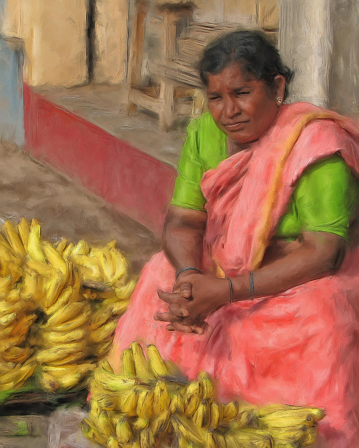 Banana Seller Painting by Dominic Piperata