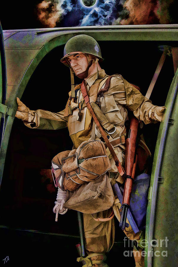 WW II - Usa Photo Art -- 101st Airborne Paratroopers .