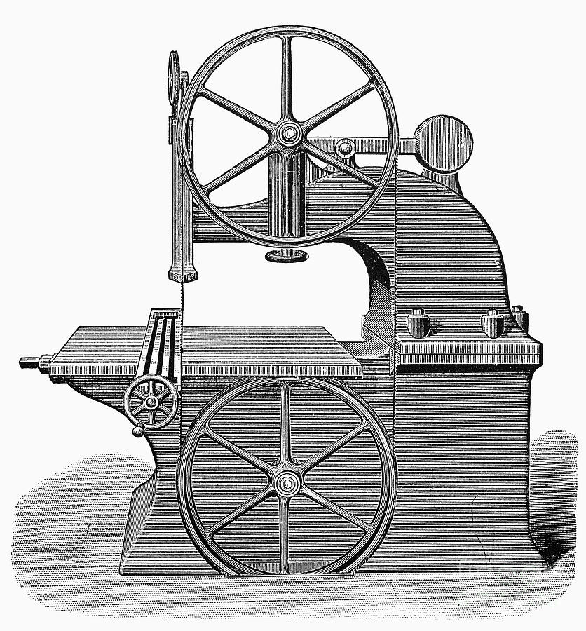 BAND SAW, c1890 Photograph by Granger