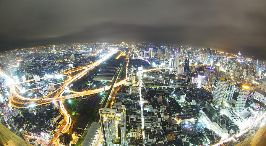 Bangkok night Photograph by Anek Suwannaphoom - Fine Art America