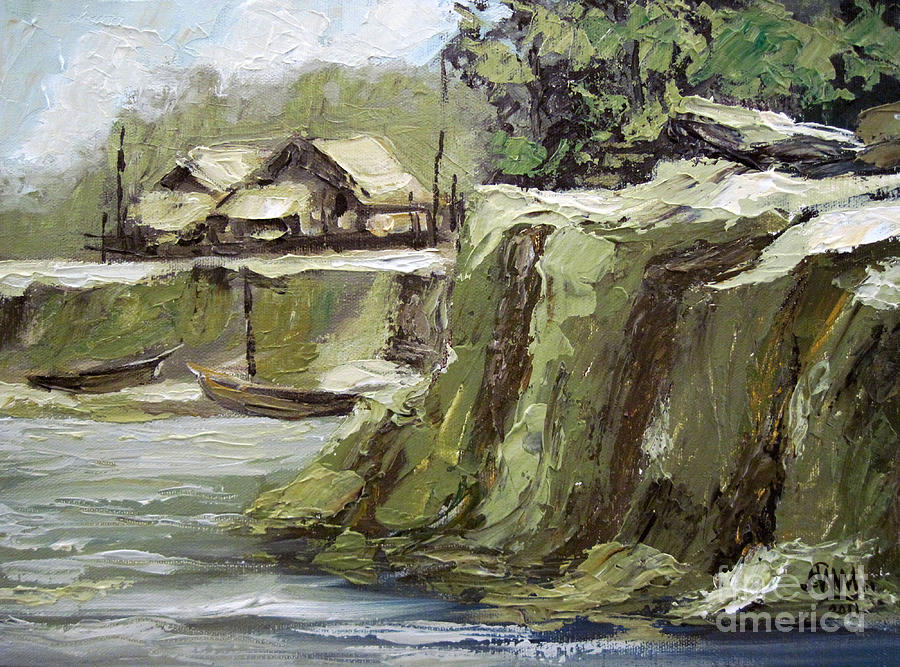 Landscape Painting - Bank by Aung Min Min