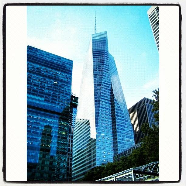 Skyscraper Photograph - Bank Of America At Nyc by Luis Alberto