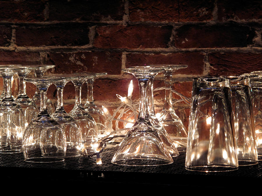 Bar Glasses Photograph by Marty Allen