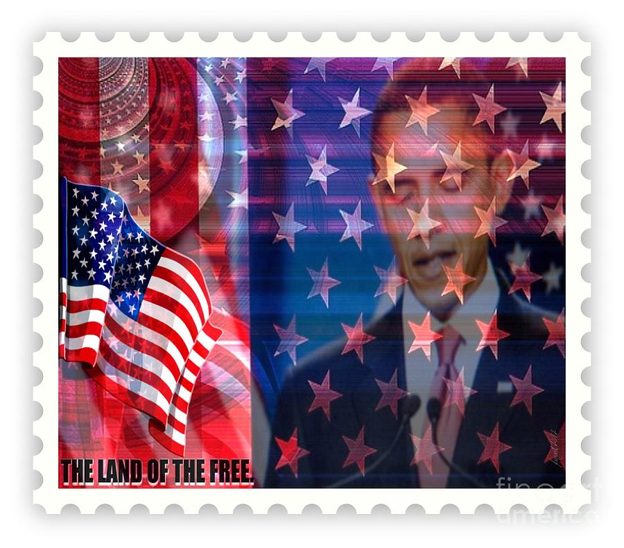Barack a Stamp Mixed Media by Fania Simon