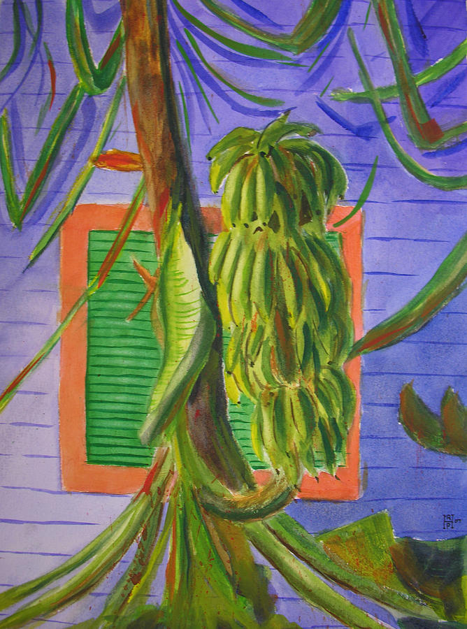 Barbados Bananas Painting by Robert P Hedden