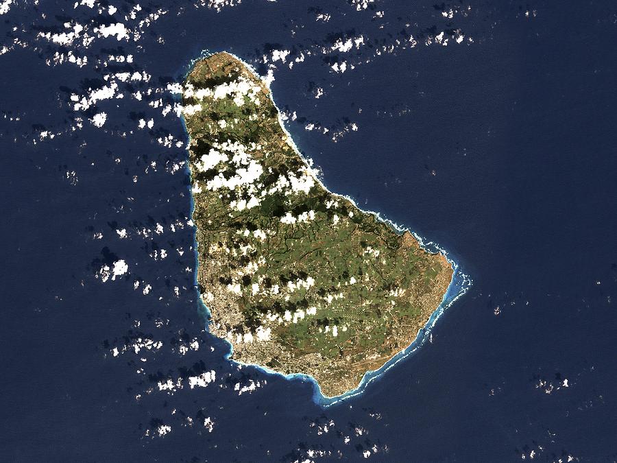 Barbados, Satellite Image Photograph by Planetobserver