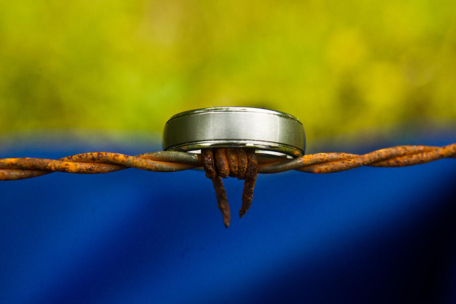 Barbed Wire Wedding Band Photograph