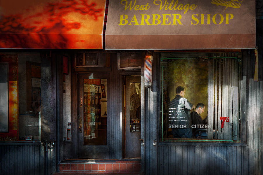 Barber - NY - Greenwich Village - West Village Barber Shop  Photograph by Mike Savad