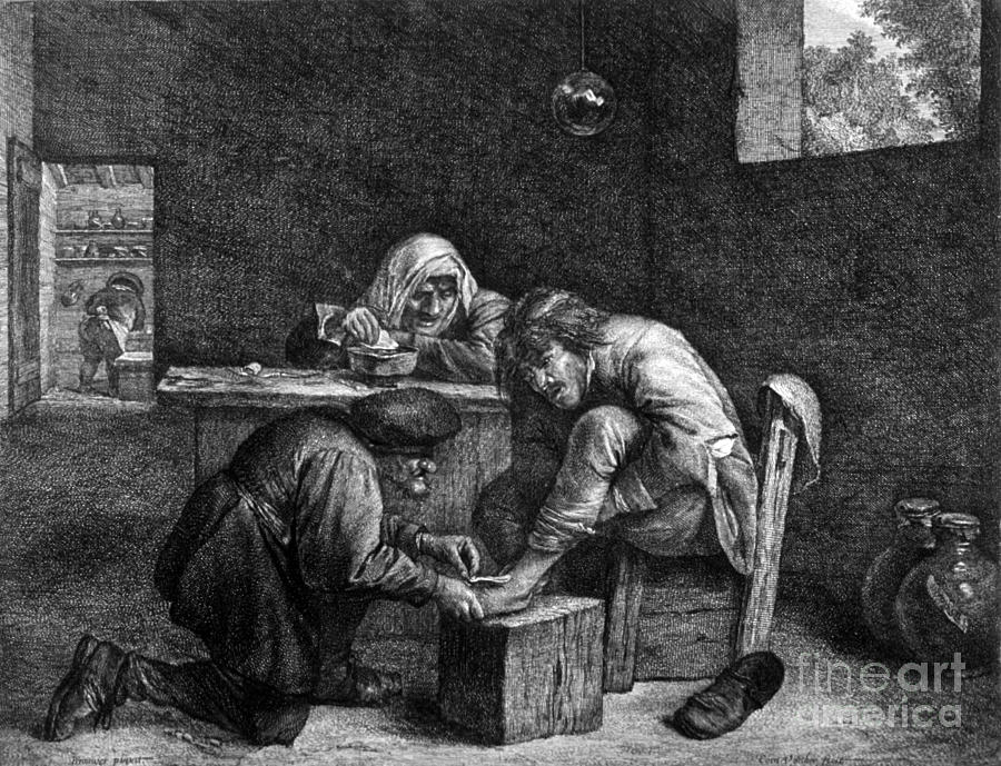 Barber-surgeon, Treating Patient Photograph by Science Source