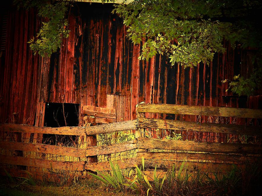 Barn and Fence Photograph by Joyce Kimble Smith