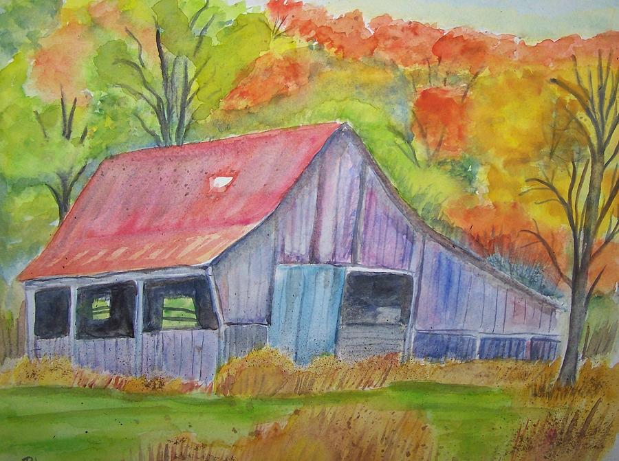 Barn at Round Bottom Painting by Belinda Lawson - Fine Art America