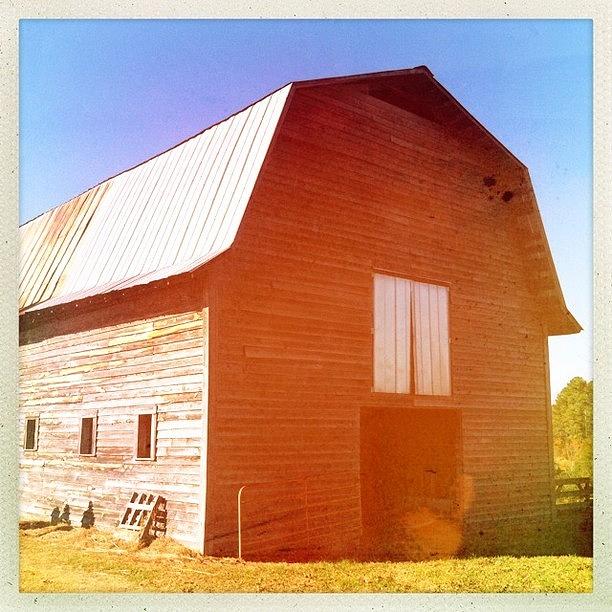 Fall Photograph - #barn #dalkeith #farm #northcarolina by James Roberts