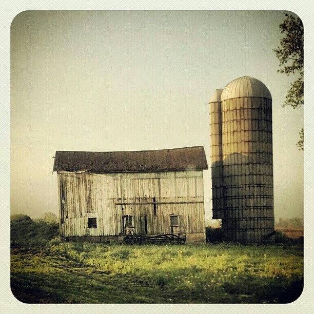 Spring Photograph - #barn #farm #morning #old #sky by Bryan P