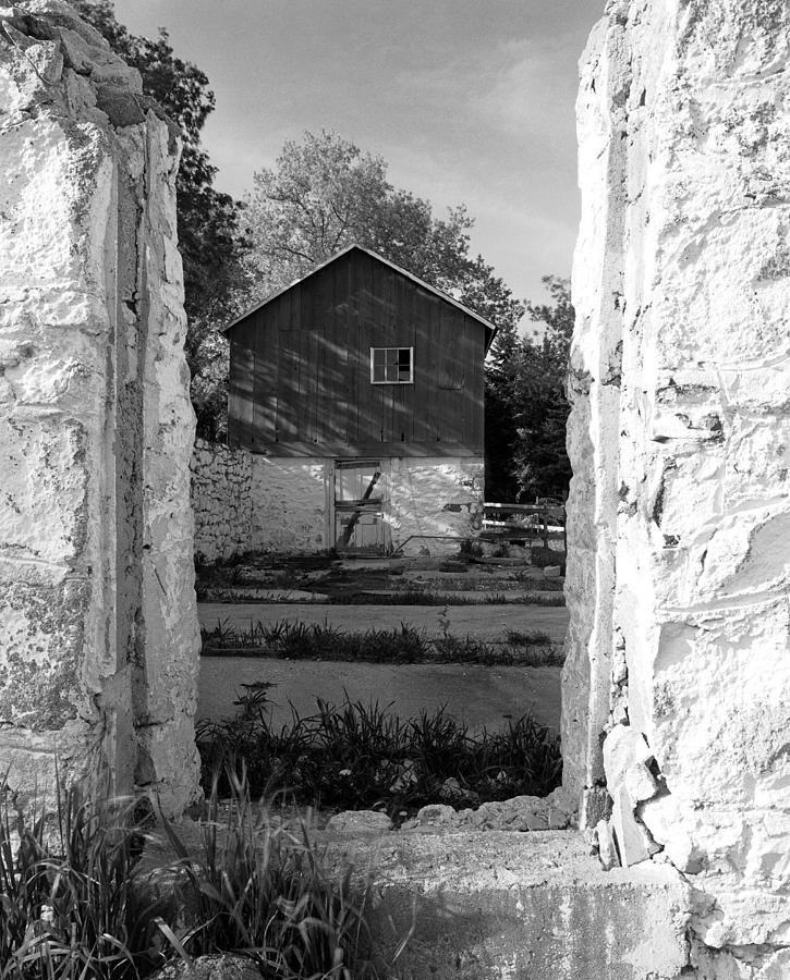 Cheese Photograph - Barn Foundation on County G by Jan W Faul