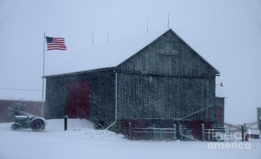 Barn in Winter Photograph by Ronald Grogan