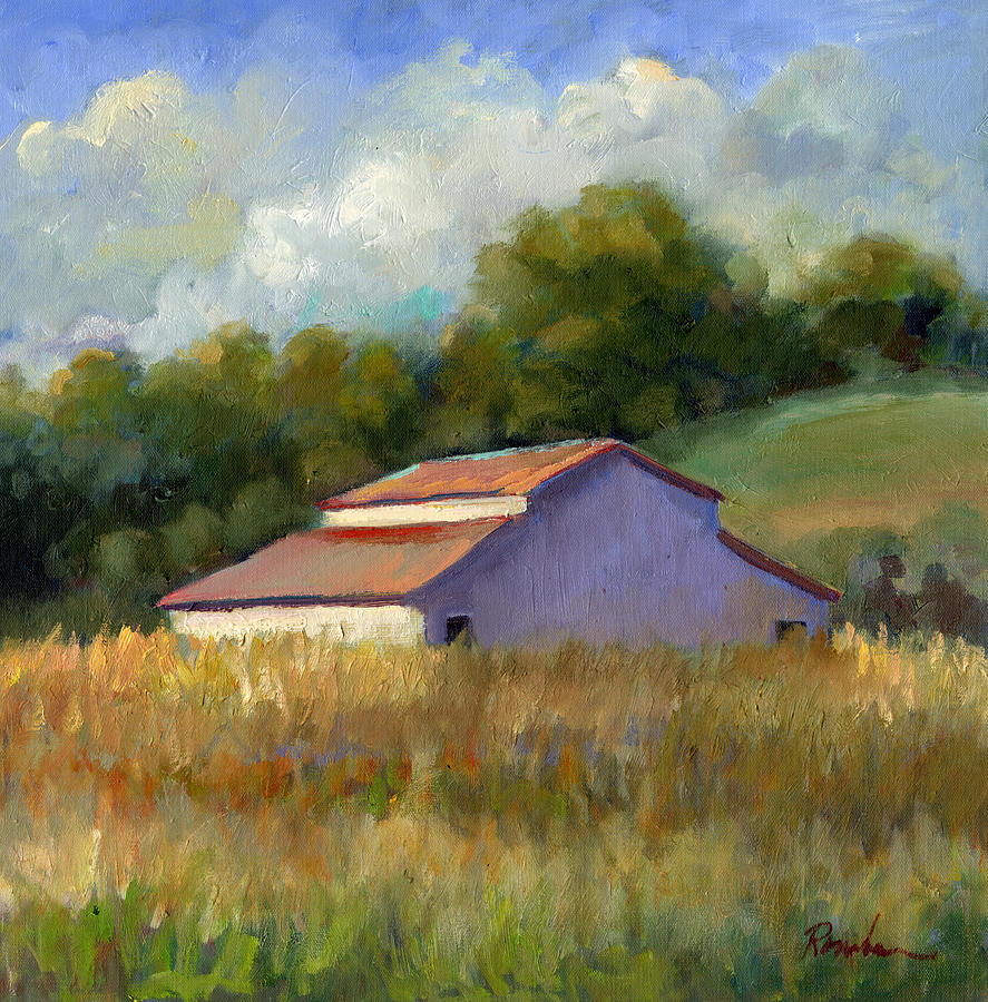 Impressionism Painting - Barn on Lakeville Highway by Sally Rosenbaum