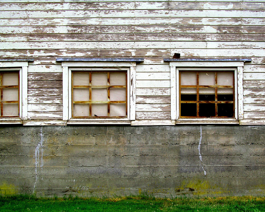 Barn Windows Photograph by Timothy Bulone