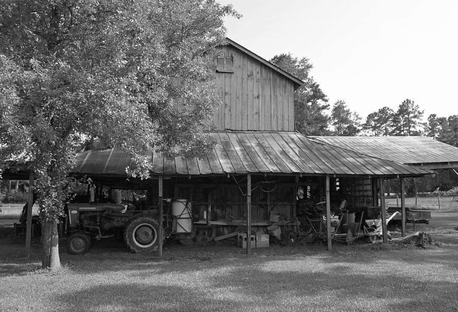 Barn Photograph - Barn with Farmall Tractor by Suzanne Gaff