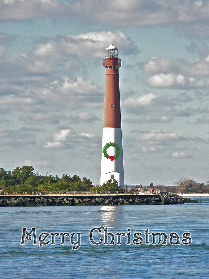 Barnegat Lighthouse - New Jersey - Christmas Card Photograph by Carol Senske