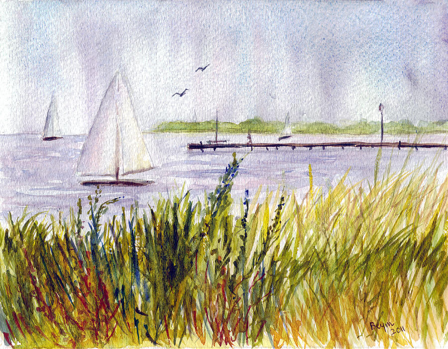 Barnegat Sails Painting by Clara Sue Beym
