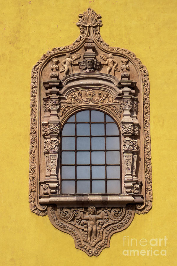 BAROQUE WINDOW San Luis Potosi Mexico Photograph by John  Mitchell