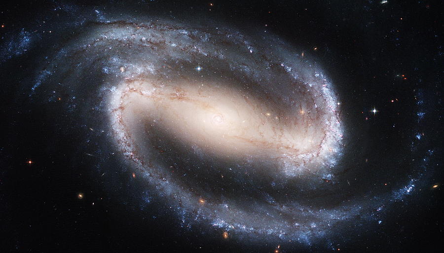 Space Photograph - Barred Spiral Galaxy Ngc 1300, Hst Image by Nasaesastscihubble Heritage Team
