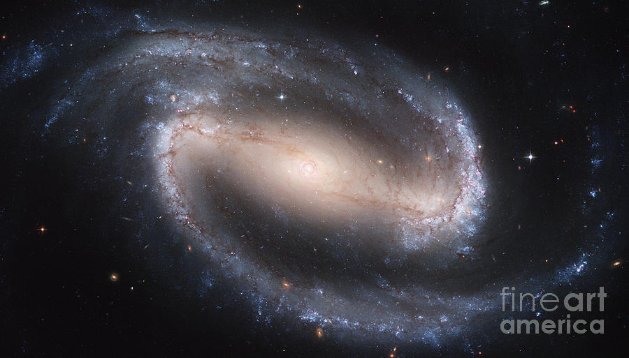 Space Photograph - Barred Spiral Galaxy, Ngc 1300 by Nasa