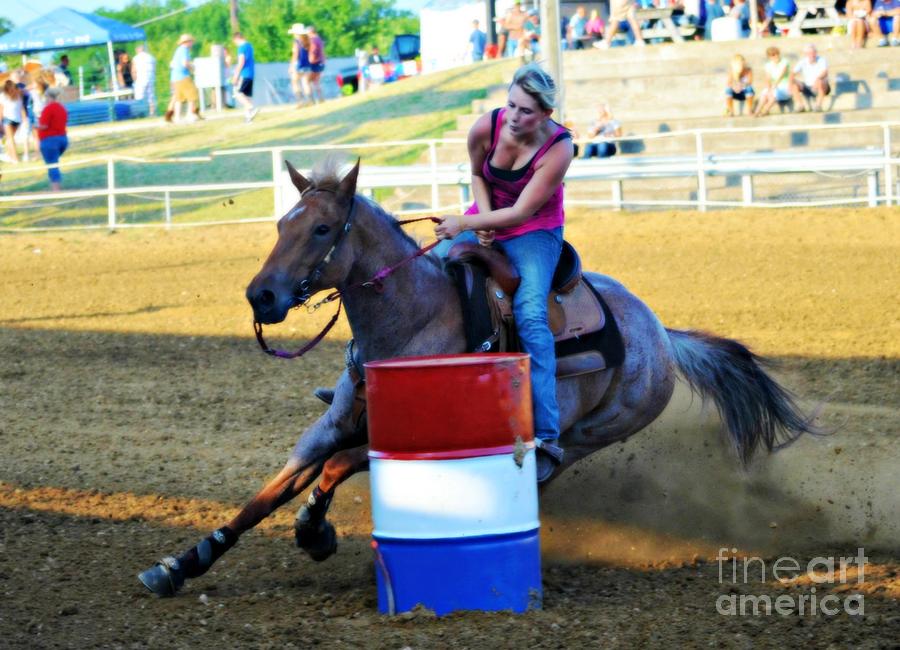 Barrel Racer Rodeo Photograph by Peggy Franz