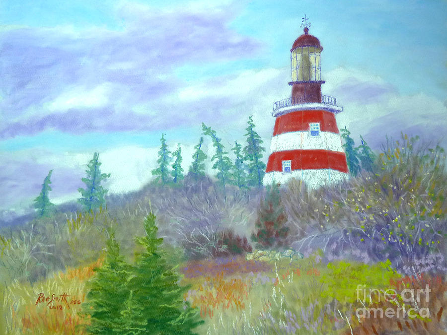 Barrington Head Lighthouse Pastel by Rae  Smith PSC