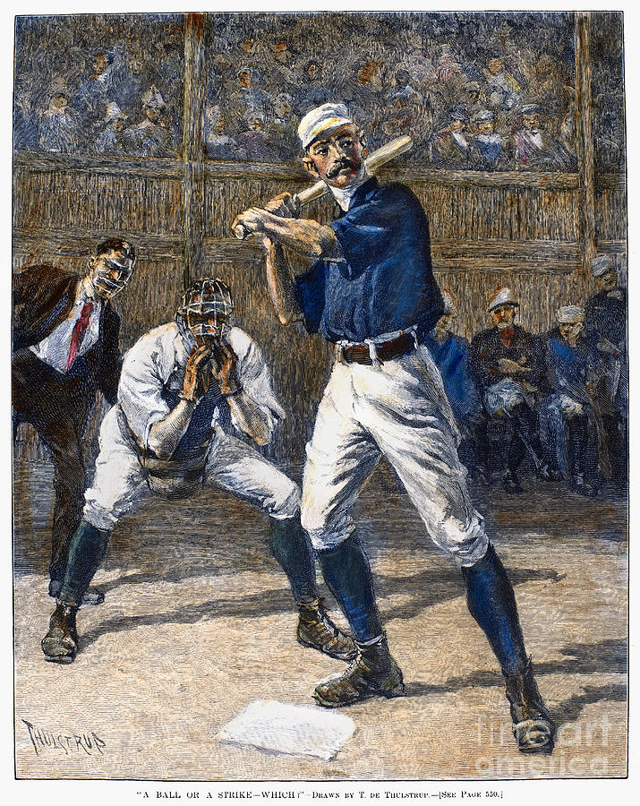 Baseball, 1888 Photograph by Granger